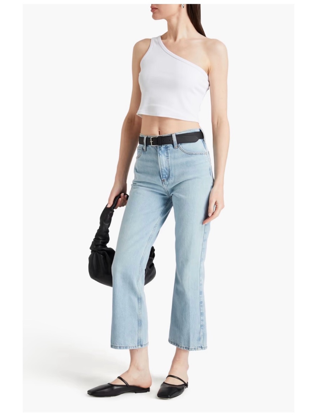 FRAME High 'N' Tight Crop Mini Boot cropped high-rise bootcut jeans 28
